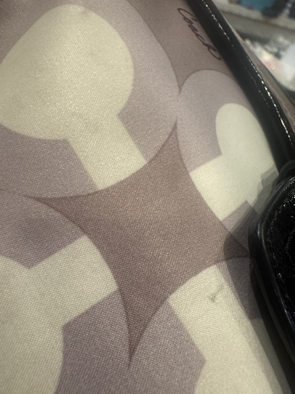 Coach Purple, Black and Gray Signature Shoulder Bag - Picture 12 of 16